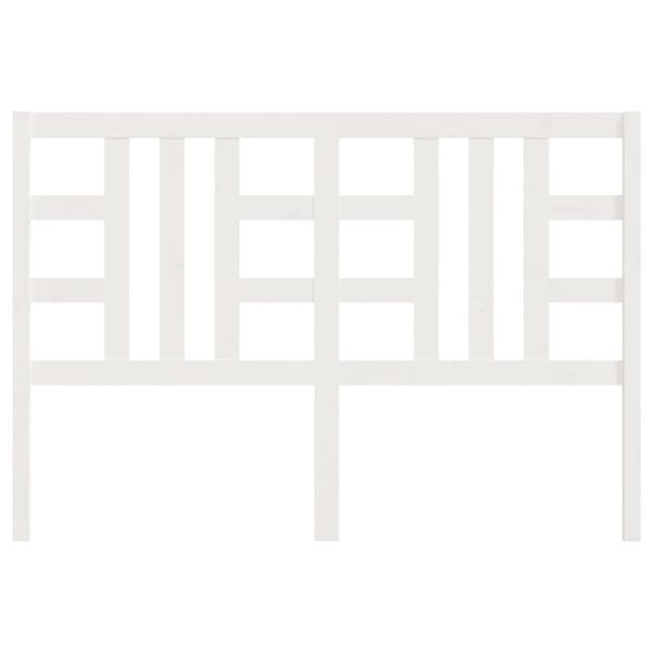 vidaXL Sänggavel vit 126x4x100 cm massiv furu