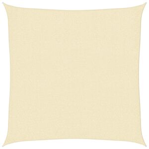 vidaXL Solsegel HDPE fyrkantigt 2x2 m gr&auml;ddvit