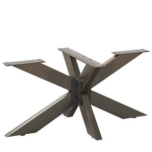 vidaXL Soffbordsben spindelformad svart 98x58x(42-43) cm st&aring;l