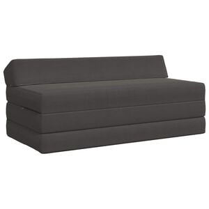 vidaXL F&auml;llbar Soffbed 2-sits M&ouml;rkgr&aring; 120 x 60 x 49 cm Tyg