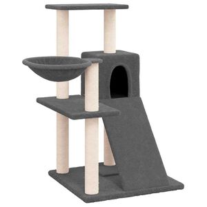 vidaXL Kl&ouml;str&auml;d med sisalpelare m&ouml;rkgr&aring; 82 cm