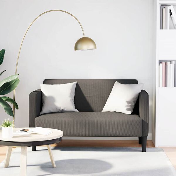 vidaXL Loveseat soffa ljusgr&aring; 109 cm manchestertyg