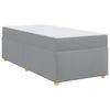 vidaXL Sängram med madrass Ljusgrå 100 x 200 cm tyg