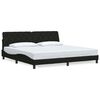 vidaXL Bed Frame without Mattress Black 200x200 cm Fabric