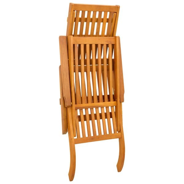 vidaXL Reclining och F&auml;llbar Solstol 2 pcs R&ouml;d 55 x 146 x 91 cm