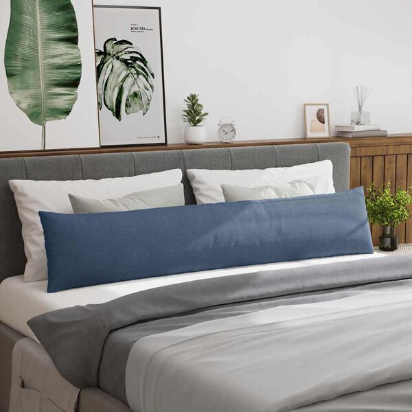 vidaXL Sofakuddar 2 pcs Blå 200 x 40 cm Kordread tyg