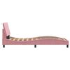 vidaXL Bed Frame without Mattress "Hanko" Pink 90x200 cm Velvet