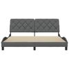 vidaXL Bed Frame without Mattress Dark Grey 180x200 cm Fabric