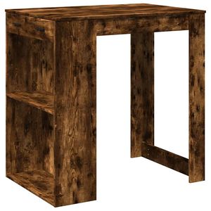 vidaXL Barbord r&ouml;kf&auml;rgad ek 102x70x103,5 cm konstruerat tr&auml;