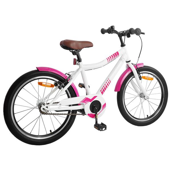 vidaXL Barncykel 18 Tum f&ouml;r 5-7 &aring;r gamla Rosa