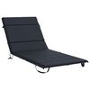 vidaXL Solstol Kudde GEMERT 100% Polyester M&ouml;rkbl&aring; 200 x 70 x 3 cm