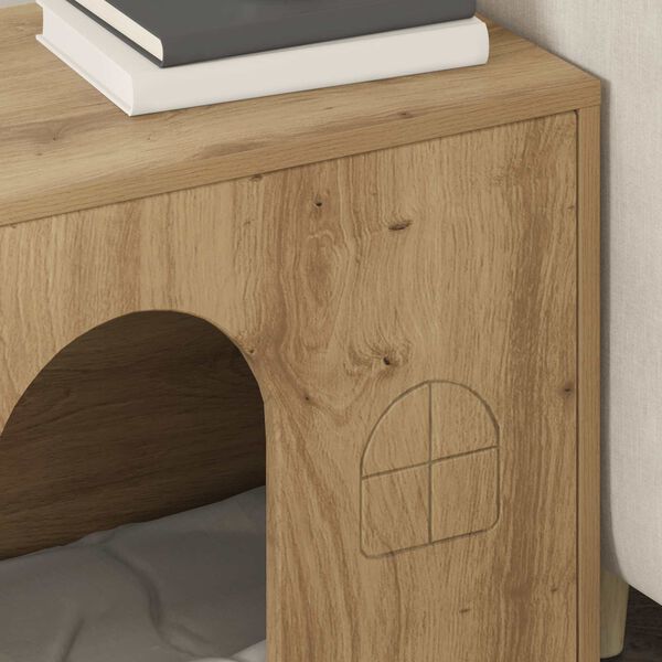 vidaXL Katt hus Artisan Ek 51 x 30 x 52 cm Konstruerat tr&auml;