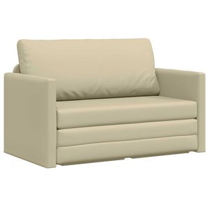 vidaXL Soffs&auml;ng Kr&auml;m 124 x 71 x 78 cm Konstl&auml;der