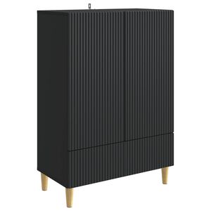 vidaXL Sideboard med l&aring;da Svart 66 x 34,5 x 95 cm Konstruerat tr&auml;