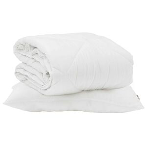 vidaXL Sommar Duvet med kudde 2 pcs Vit Mikrofiber