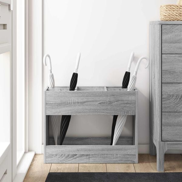 vidaXL F&ouml;rvaringskrok & St&auml;ll med lagring Gr&aring; Sonoma 65 x 24 x 50 cm