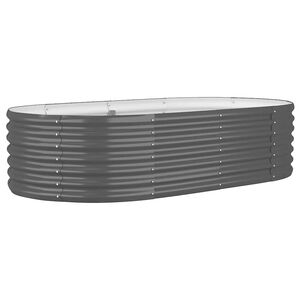 vidaXL Odlingsl&aring;da galvaniserat st&aring;l 152x80x36 cm antracit
