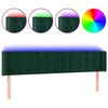 vidaXL S&auml;nggavel LED m&ouml;rkgr&ouml;n 203x16x78/88 cm sammet