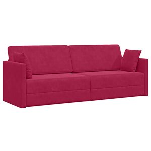 vidaXL Golvb&auml;ddsoffa Vinr&ouml;d 213 x 70 x 77 cm Sammet