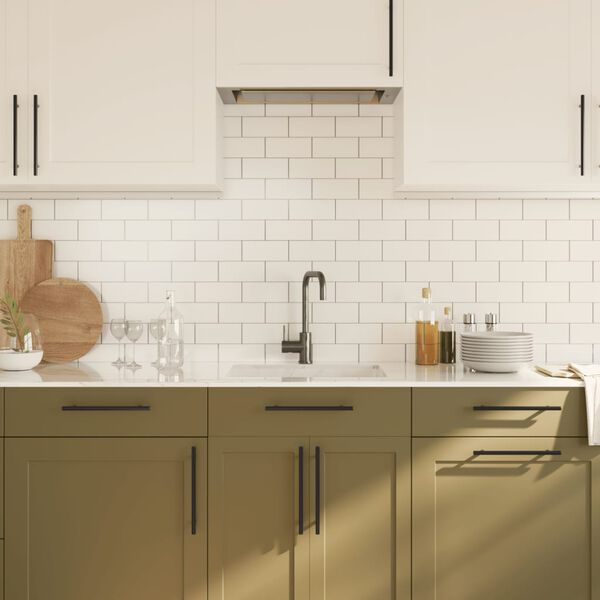 vidaXL Skåphandtag 20 st svart 192 mm rostfritt stål