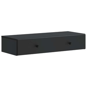 vidaXL V&auml;ggmonterad sidobord Svart 87,5 x 34,5 x 17 cm Konstruerat tr&auml;