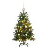 vidaXL Plastgran med g&aring;ngj&auml;rn 150 LEDs & kulor 150 cm