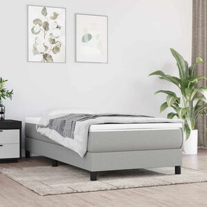 vidaXL Pocketres&aring;rmadrass medium ljusgr&aring; 80x200x20 cm tyg