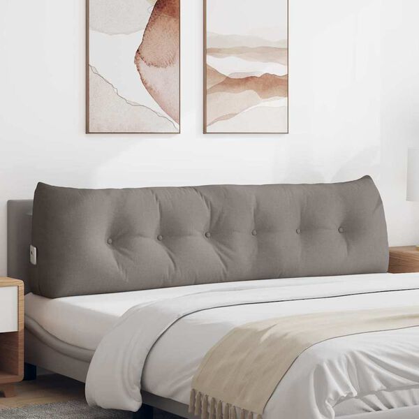 vidaXL Ryggkudde Taupe 180 x 24 x 50 cm tyg