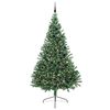 vidaXL Konstgjord F&ouml;rbelyst Julgran med 300 LED-lampor Gr&ouml;n 240 cm PVC