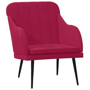vidaXL F&aring;t&ouml;lj vinr&ouml;d 63x76x80 cm sammet