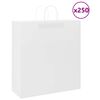 vidaXL Papperspåsar 250 st med handtag vit 45x17x48 cm