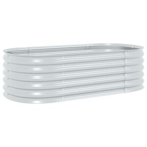 vidaXL Odlingsl&aring;da upph&ouml;jd galvaniserat st&aring;l 160x80x44 cm silver