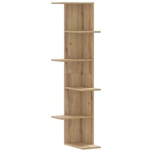 vidaXL V&auml;gghylla h&ouml;rn ek 36,5x36,5x140 cm konstruerat tr&auml;