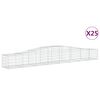 vidaXL Gabioner b&aring;gformade 25 st 400x50x40/60 cm galvaniserat j&auml;rn