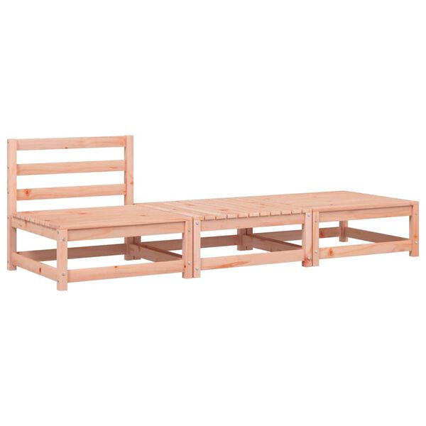 vidaXL Trädgårdssoffa utan armstöd med dynor och pallar