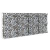vidaXL Gabionmur i galvaniserat st&aring;l 200x20x85 cm