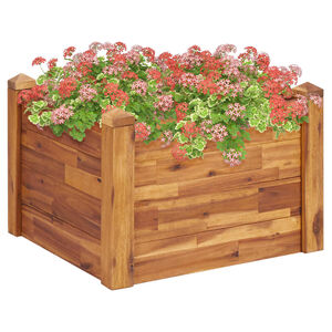vidaXL Bloml&aring;da upph&ouml;jd 60x60x44 cm massivt akaciatr&auml;