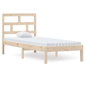 vidaXL S&auml;ngram massivt tr&auml; 75x190 cm