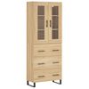 vidaXL H&ouml;gsk&aring;p sonoma-ek 69,5x34x180 cm konstruerat tr&auml;