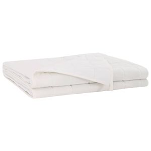 vidaXL Viktad Filt Vit 135 x 200 cm 10 kg 100% Bomull 205T
