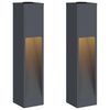 vidaXL Solcell LED-v&auml;gbelysning 2 st Varmvit 18 x 18 x 80 cm