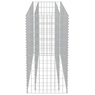 vidaXL Planteringsgabion upphöjd galvaniserat stål 180x50x100 cm