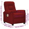 vidaXL Elektrisk massagefåtölj vinröd konstläder