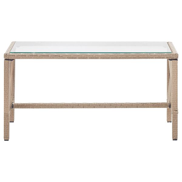 vidaXL Loungegrupp för trädgården med dynor 4 delar konstrotting beige