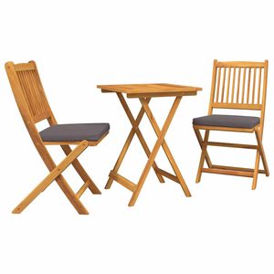 vidaXL Trädgårds Bistro Set 3 pcs Brun massivt akacia