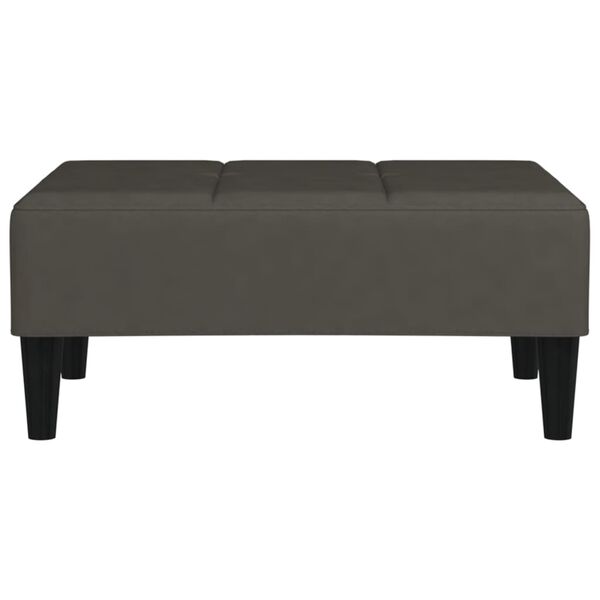 vidaXL Fotpall m&ouml;rkgr&aring; 78x56x32 cm sammet