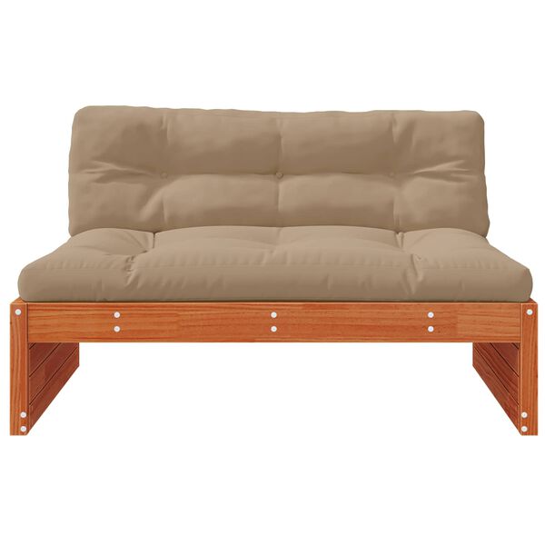 vidaXL Tr&auml;dg&aring;rd Mittensoffa Massivt furu VaxBrun