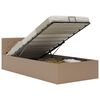 vidaXL Sängram hydraulisk förvaring cappuccino konstläder 100x200 cm