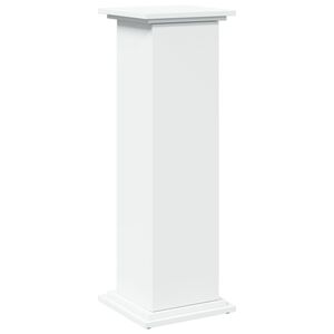 vidaXL Piedestal med f&ouml;rvaring vit 31x30x90 cm konstruerat tr&auml;