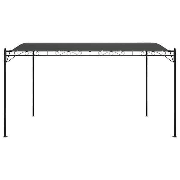 vidaXL Paviljong antracit 4x3 m 180 g/m&sup2; tyg och st&aring;l
